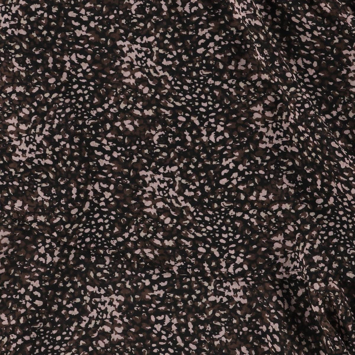 MOHITO All-Over Print Midi-Length Tiered Skirt, Women's Size L polyester black type Vintage Second Hand