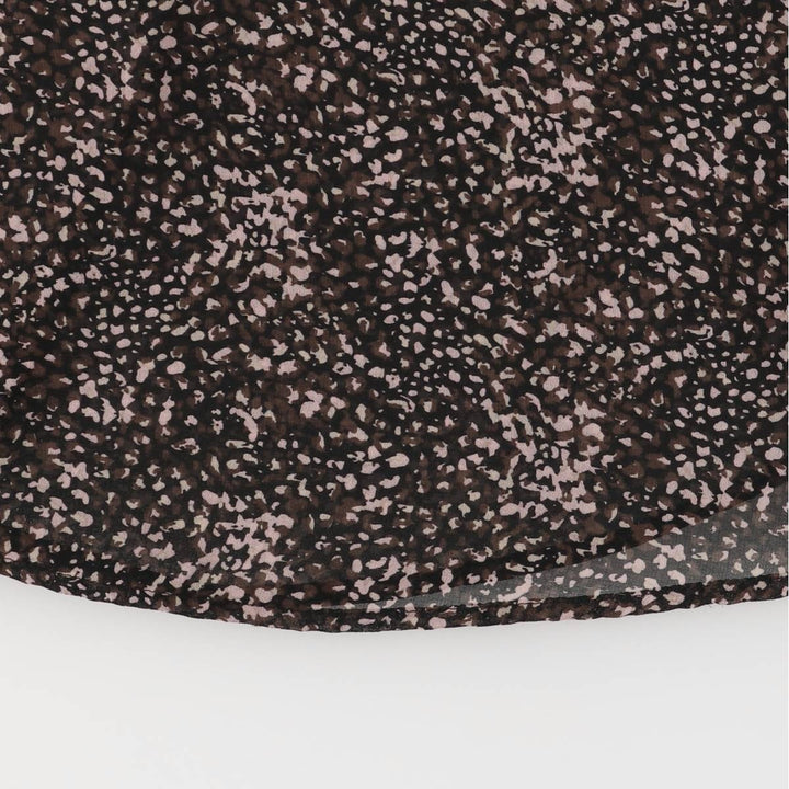 MOHITO All-Over Print Midi-Length Tiered Skirt, Women's Size L polyester black type Vintage Second Hand