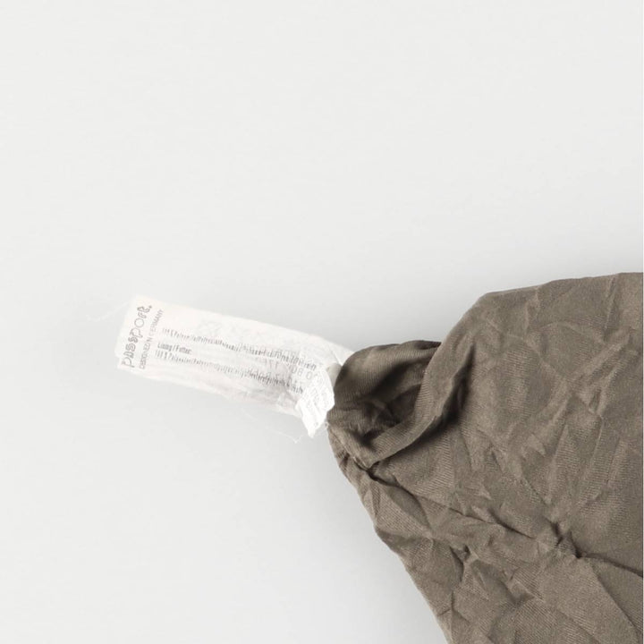 PASSPORT All-Over Print Irregular Hem Midi-Length Flared Skirt, Women's Size M polyester Khaki type Vintage Second Hand