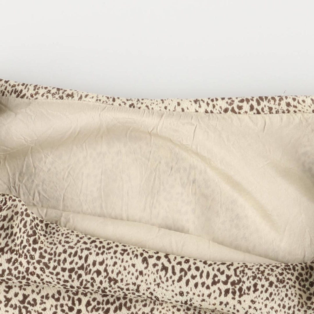 All-over glitter long A-line skirt, women's size S unclear Beige type Vintage Second Hand