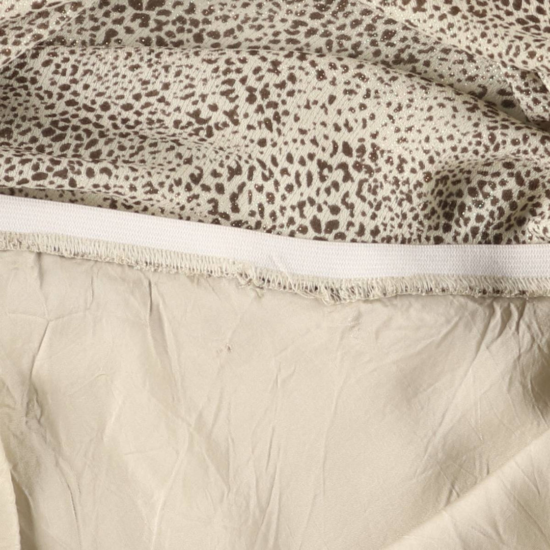 All-over glitter long A-line skirt, women's size S unclear Beige type Vintage Second Hand