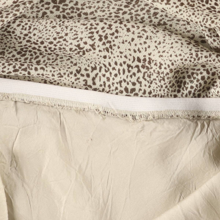 All-over glitter long A-line skirt, women's size S unclear Beige type Vintage Second Hand