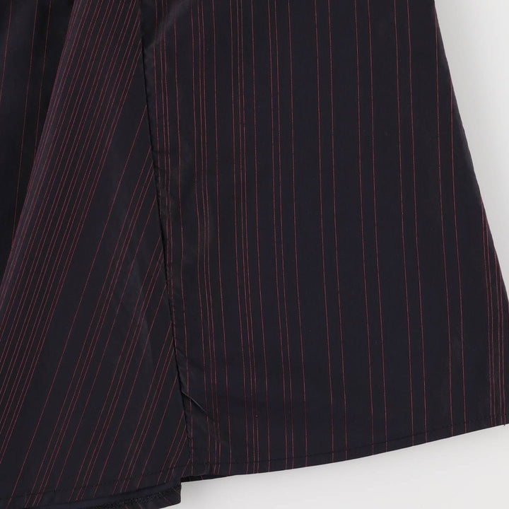 JNY Stripe Pattern Long Flare Skirt, Women's Size L polyester black type Vintage Second Hand