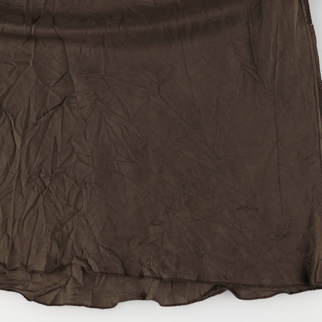 SOLAR All-Over Print Tulle Midi-Length Flared Skirt, Women's Size XS polyester brown type Vintage Second Hand