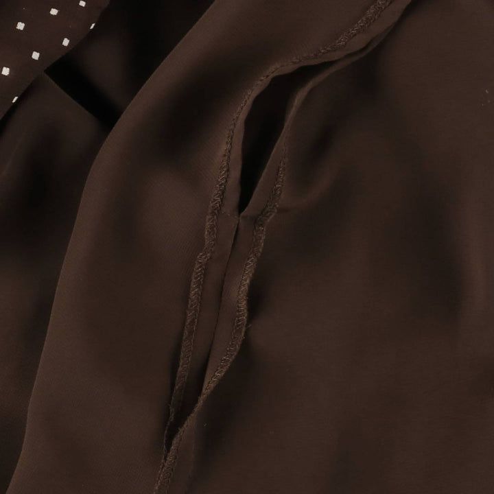 MODESTA Dot Pattern Long Flare Skirt, Women's Size L unclear brown type Vintage Second Hand