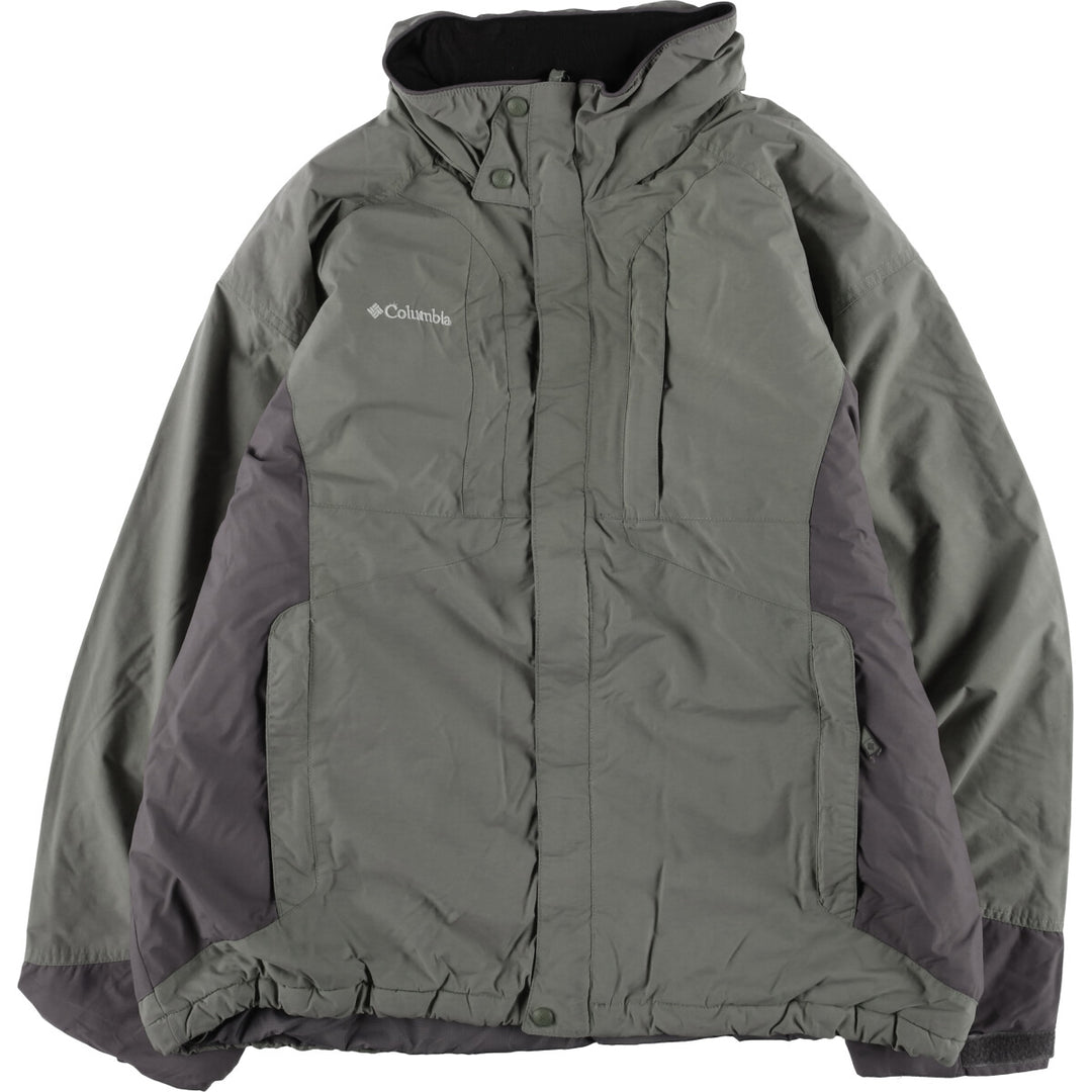 Columbia Men's Padded Mountain Jacket, Shell Jacket, Puffer Jacket, Size XL Nylon Khaki type Vintage Second Hand