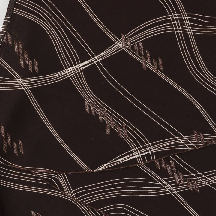 All-over print long A-line tiered skirt, women's size XS unclear brown type Vintage Second Hand