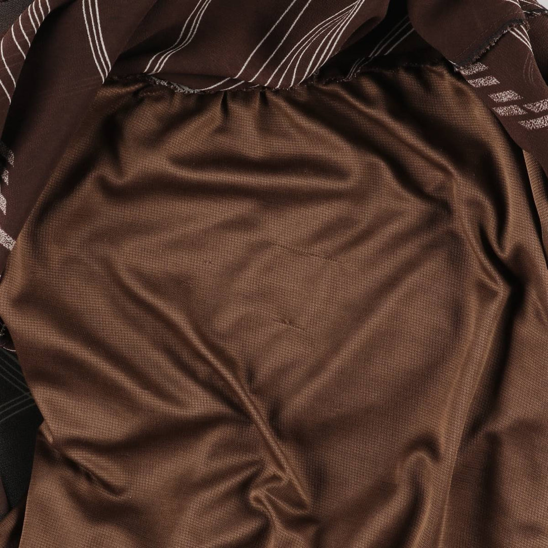 All-over print long A-line tiered skirt, women's size XS unclear brown type Vintage Second Hand