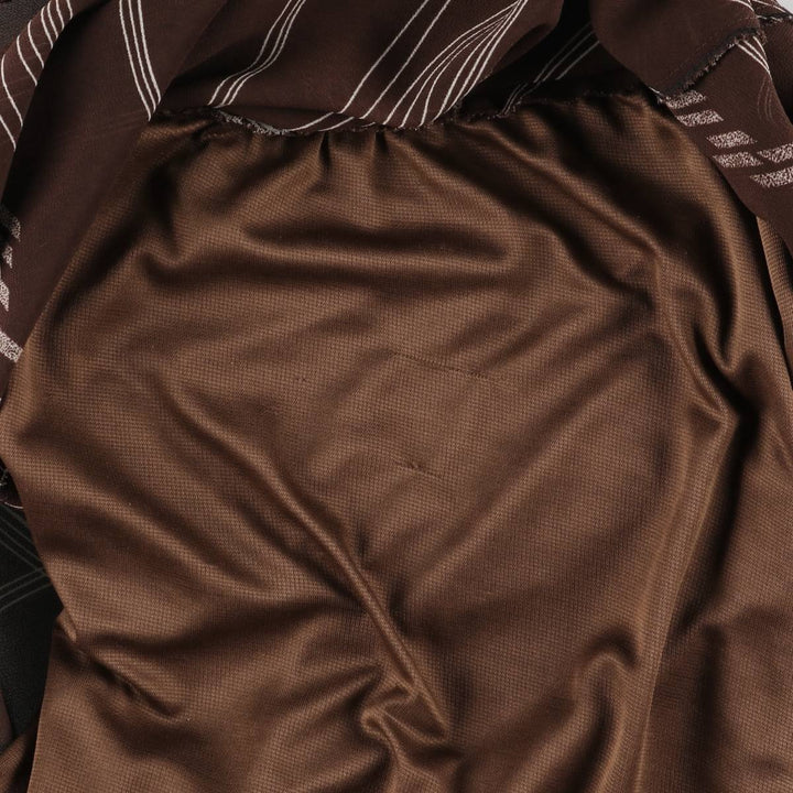 All-over print long A-line tiered skirt, women's size XS unclear brown type Vintage Second Hand