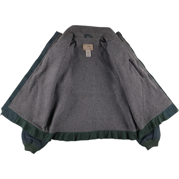 LLBean Nylon Jacket, Men's Size L Nylon green type Vintage Second Hand