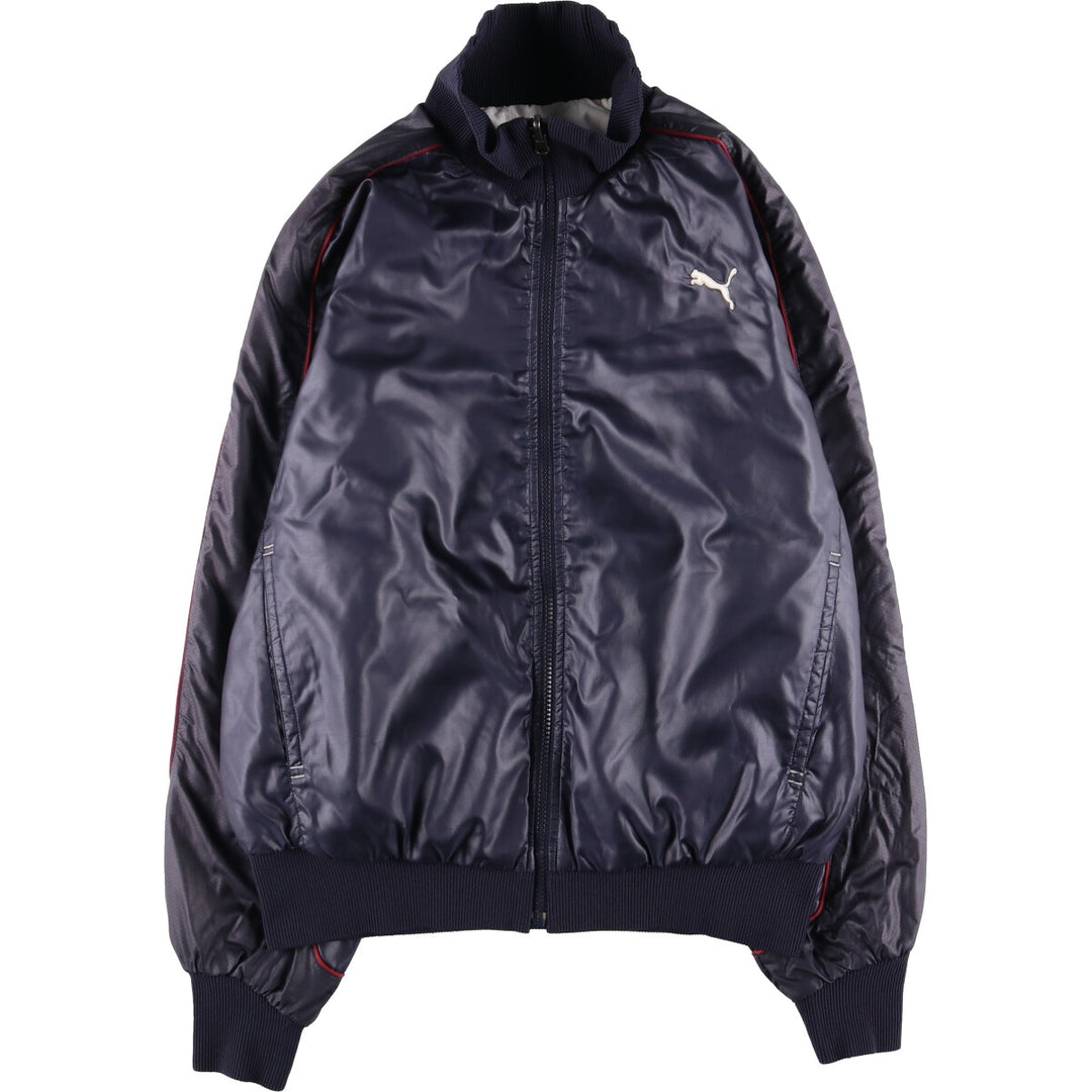 PUMA Ripstop Reversible Padded Puffer Jacket, Men's Size L polyester navy blue type Vintage Second Hand