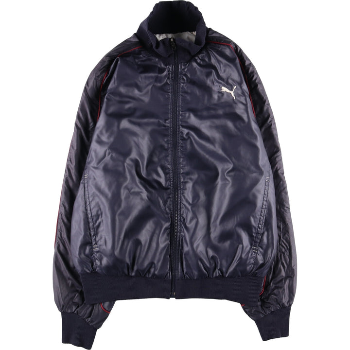 PUMA Ripstop Reversible Padded Puffer Jacket, Men's Size L polyester navy blue type Vintage Second Hand