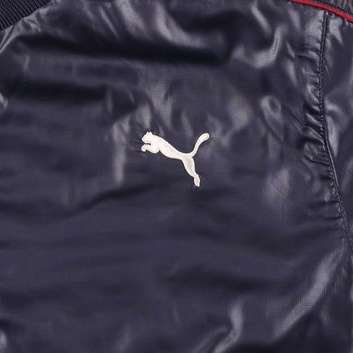 PUMA Ripstop Reversible Padded Puffer Jacket, Men's Size L polyester navy blue type Vintage Second Hand