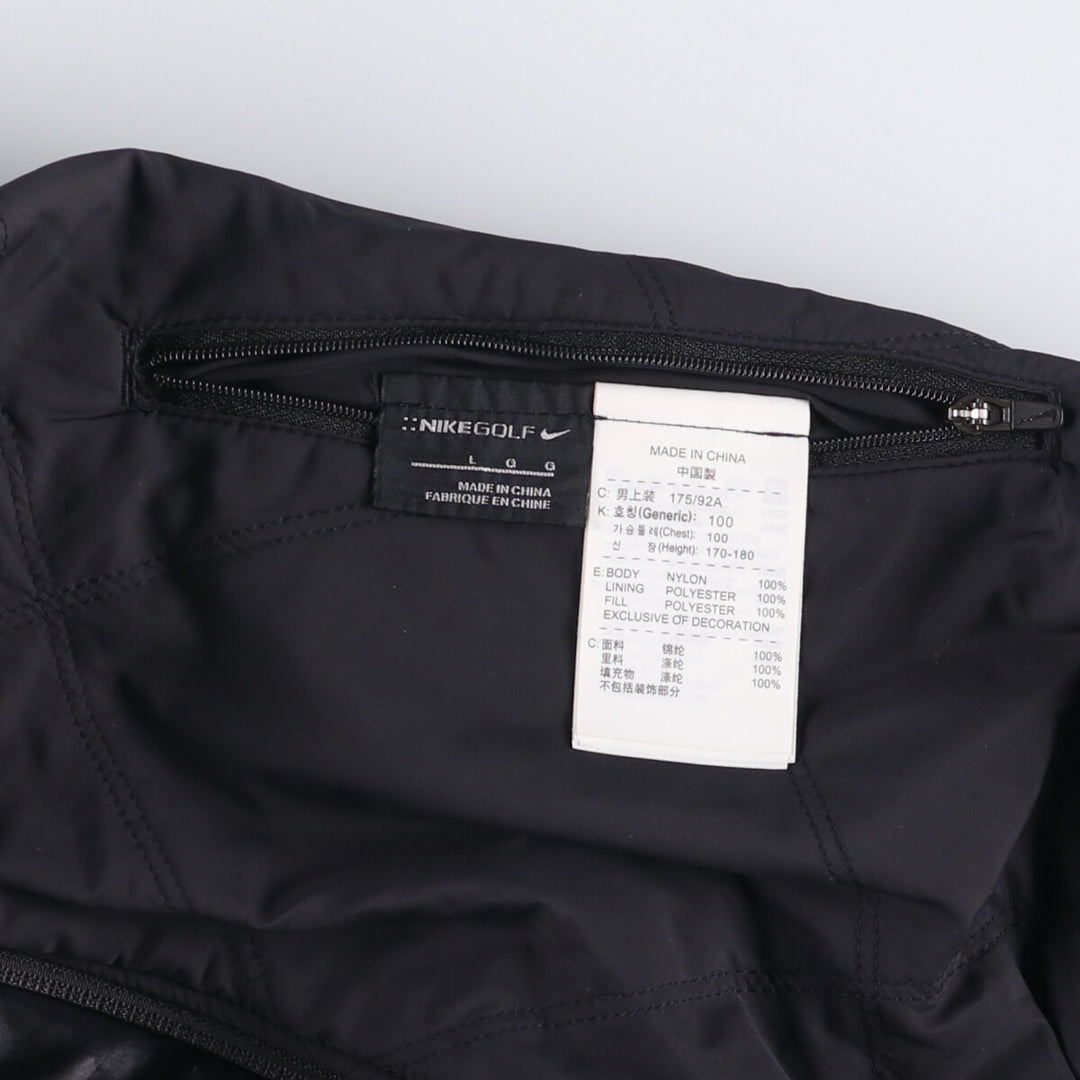 Nike Golf Reversible Ripstop Padded Puffer Jacket, Men's Size L Nylon black type Vintage Second Hand