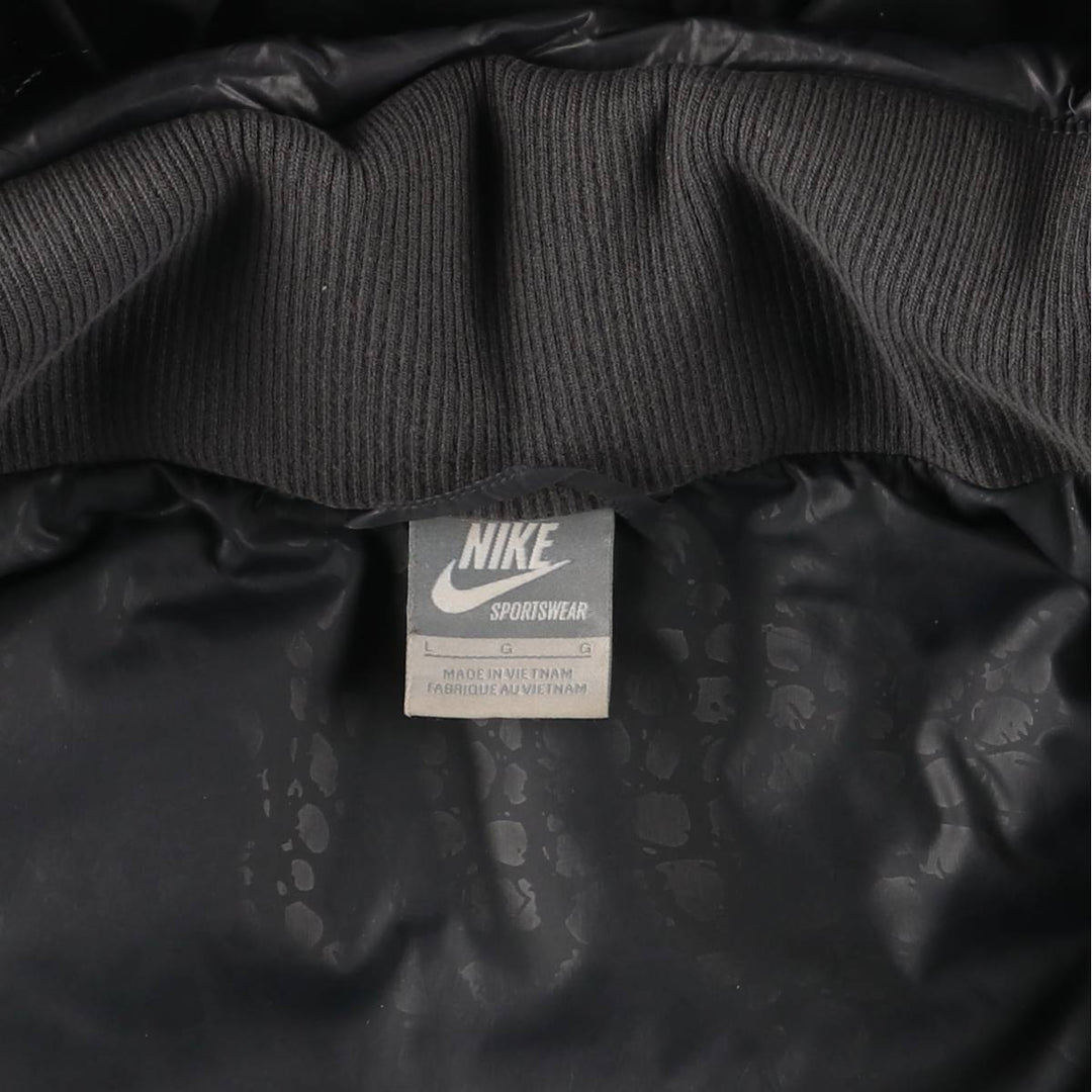 2000'S Nike Goose Down Parka, Women's Size L Nylon gray type Vintage Second Hand