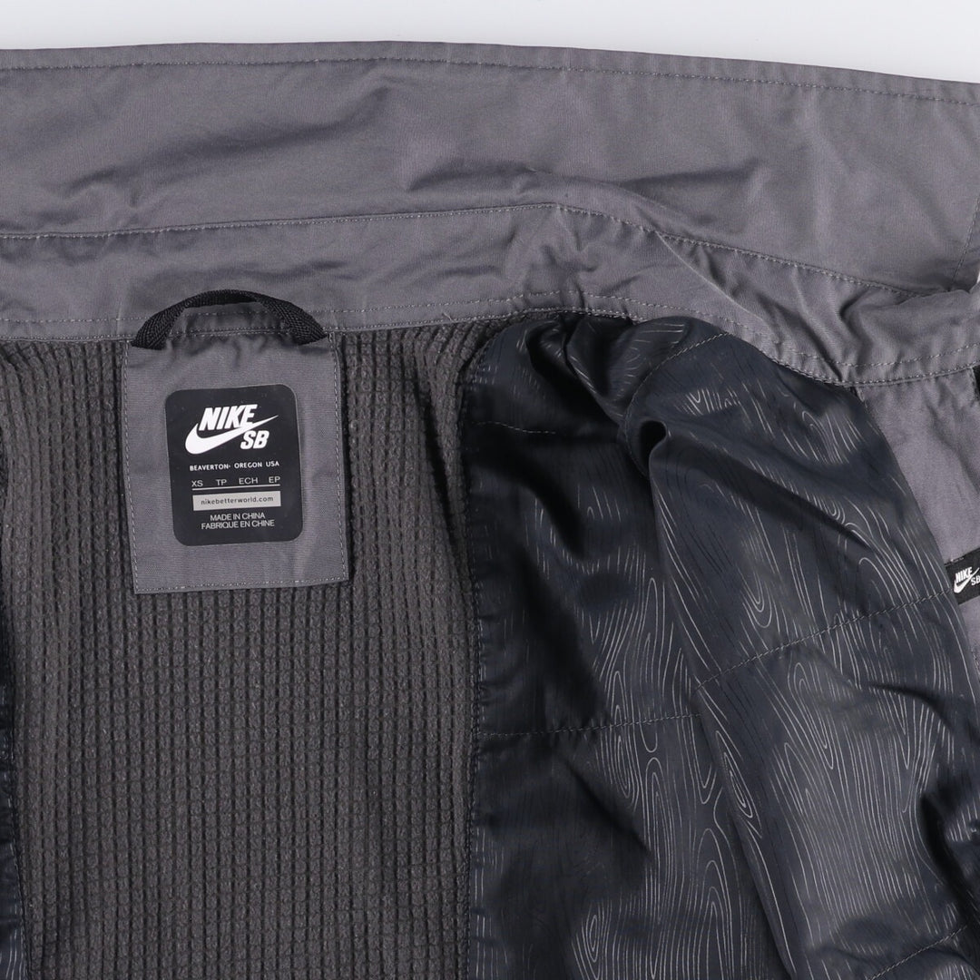 Nike SB padded puffer jacket, men's size XS polyester gray type Vintage Second Hand