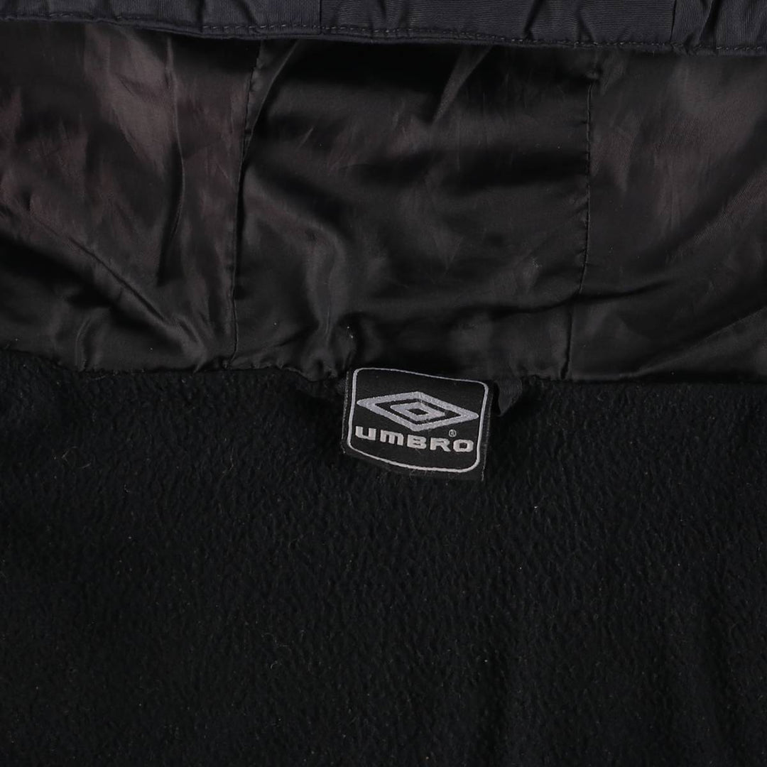 Umbro Back Logo Padded Parka Puffer Jacket Men's Size M Nylon black type Vintage Second Hand