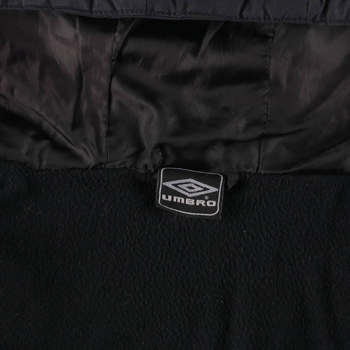 Umbro Back Logo Padded Parka Puffer Jacket Men's Size M Nylon black type Vintage Second Hand