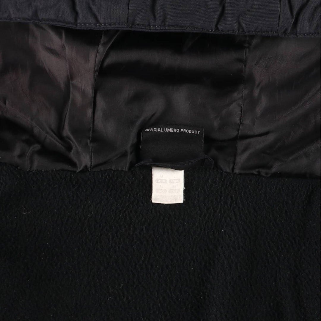 Umbro Back Logo Padded Parka Puffer Jacket Men's Size M Nylon black type Vintage Second Hand