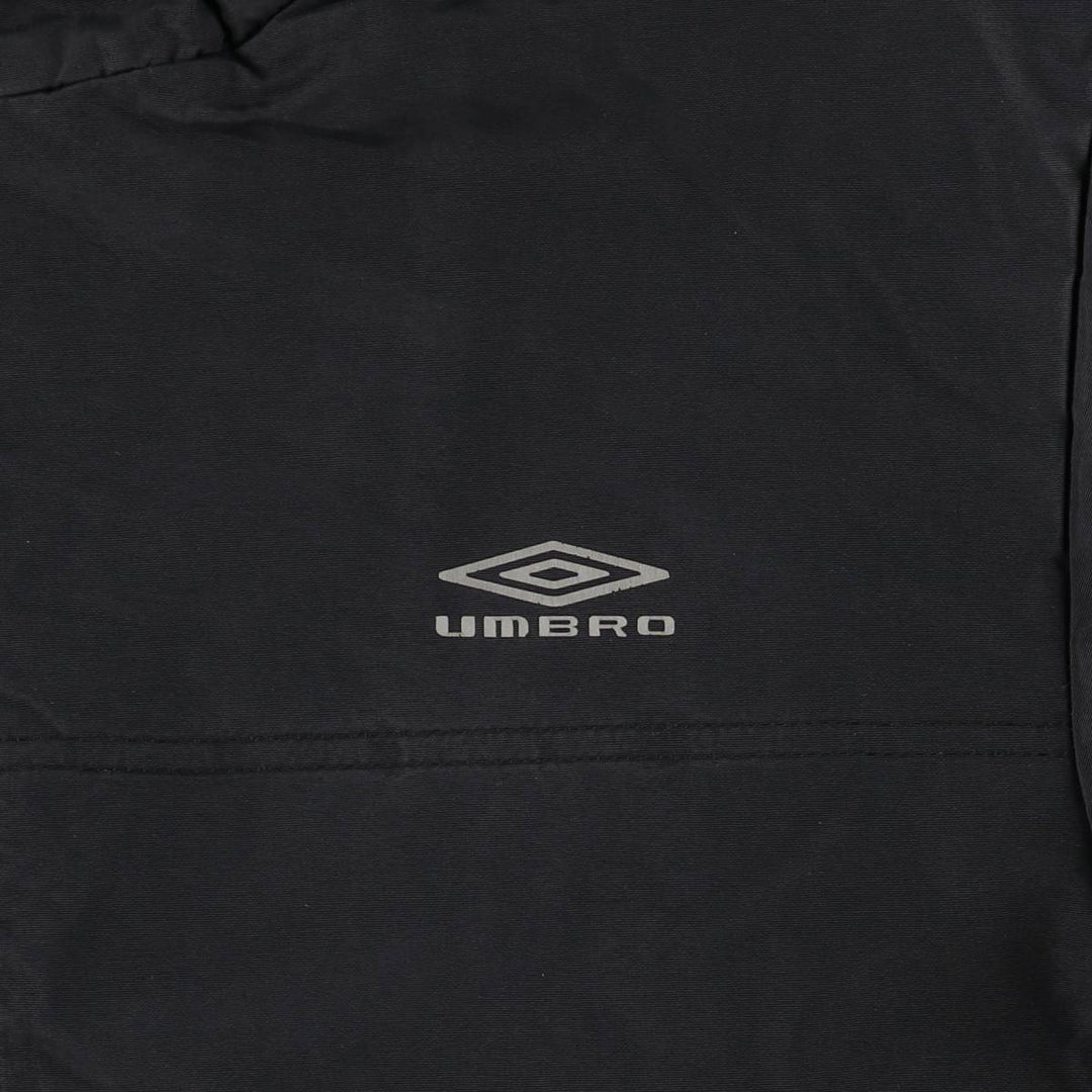 Umbro Back Logo Padded Parka Puffer Jacket Men's Size M Nylon black type Vintage Second Hand