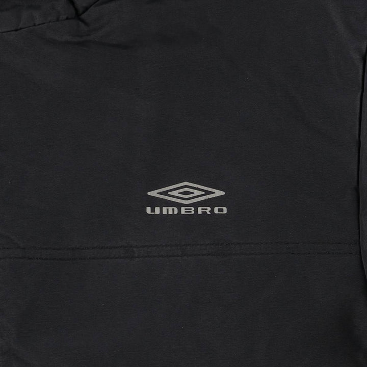 Umbro Back Logo Padded Parka Puffer Jacket Men's Size M Nylon black type Vintage Second Hand