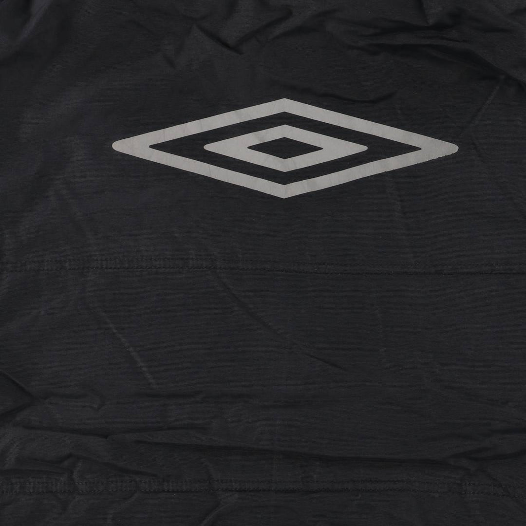 Umbro Back Logo Padded Parka Puffer Jacket Men's Size M Nylon black type Vintage Second Hand