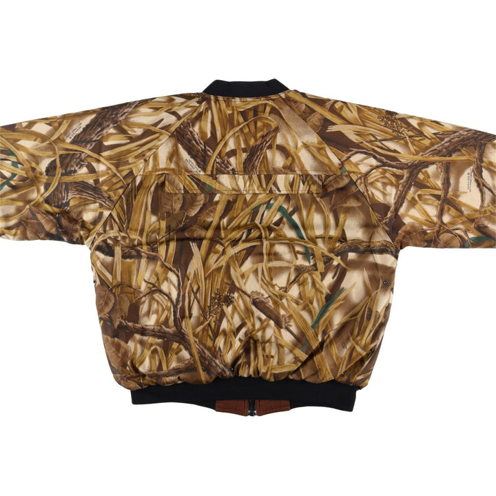 1990'S HERTER'S Camouflage Pattern Realtree Camo Reversible Padded Puffer Jacket, Men's Size L polyester brown type Vintage Second Hand