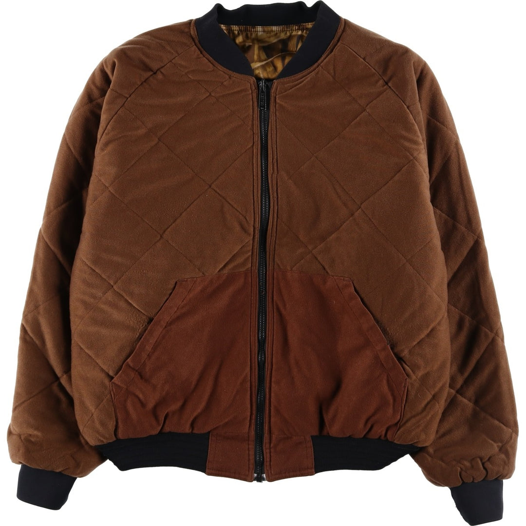 1990'S HERTER'S Camouflage Pattern Realtree Camo Reversible Padded Puffer Jacket, Men's Size L polyester brown type Vintage Second Hand