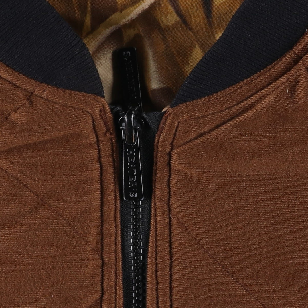 1990'S HERTER'S Camouflage Pattern Realtree Camo Reversible Padded Puffer Jacket, Men's Size L polyester brown type Vintage Second Hand