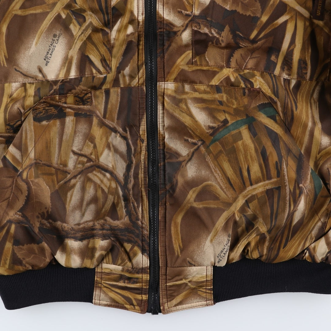 1990'S HERTER'S Camouflage Pattern Realtree Camo Reversible Padded Puffer Jacket, Men's Size L polyester brown type Vintage Second Hand