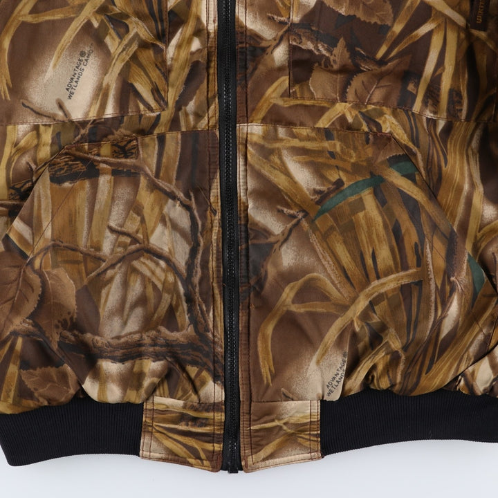 1990'S HERTER'S Camouflage Pattern Realtree Camo Reversible Padded Puffer Jacket, Men's Size L polyester brown type Vintage Second Hand