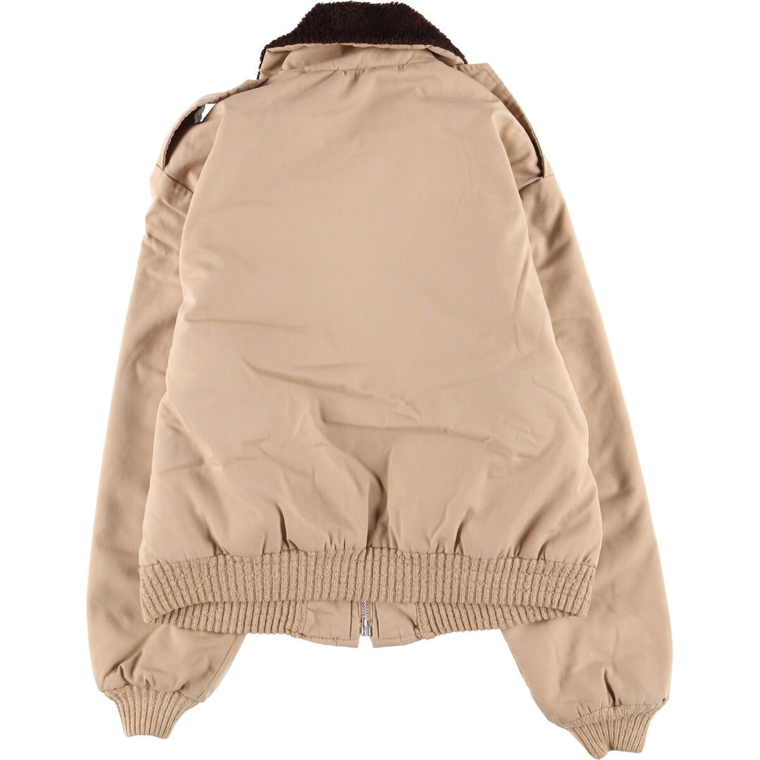 Vintage 1980'S David Peyser padded jacket with boa collar, made in the USA, size L, men's unclear Beige type Vintage Second Hand