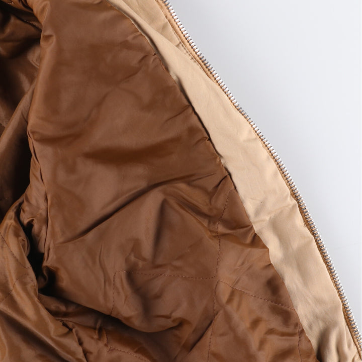 Vintage 1980'S David Peyser padded jacket with boa collar, made in the USA, size L, men's unclear Beige type Vintage Second Hand