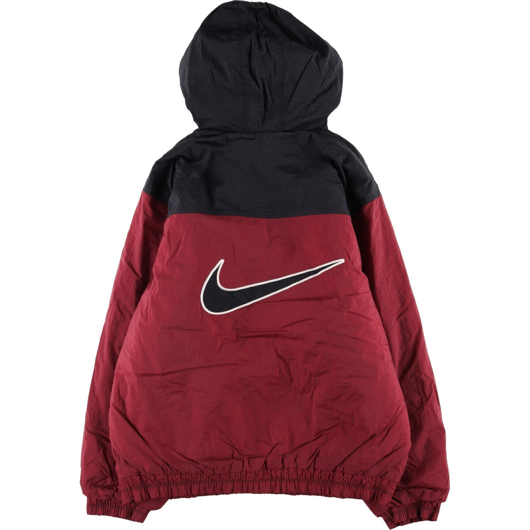 Vintage 90'S Nike padded anorak parka with back logo, men's size XL Nylon red type Vintage Second Hand