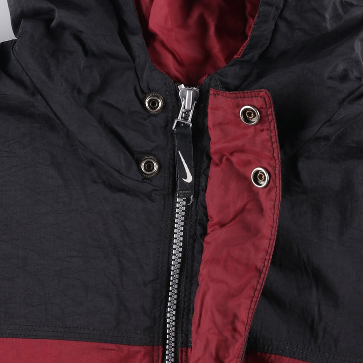 Vintage 90'S Nike padded anorak parka with back logo, men's size XL Nylon red type Vintage Second Hand