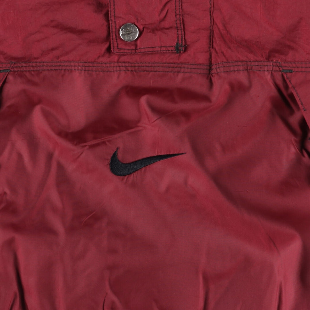 Vintage 90'S Nike padded anorak parka with back logo, men's size XL Nylon red type Vintage Second Hand