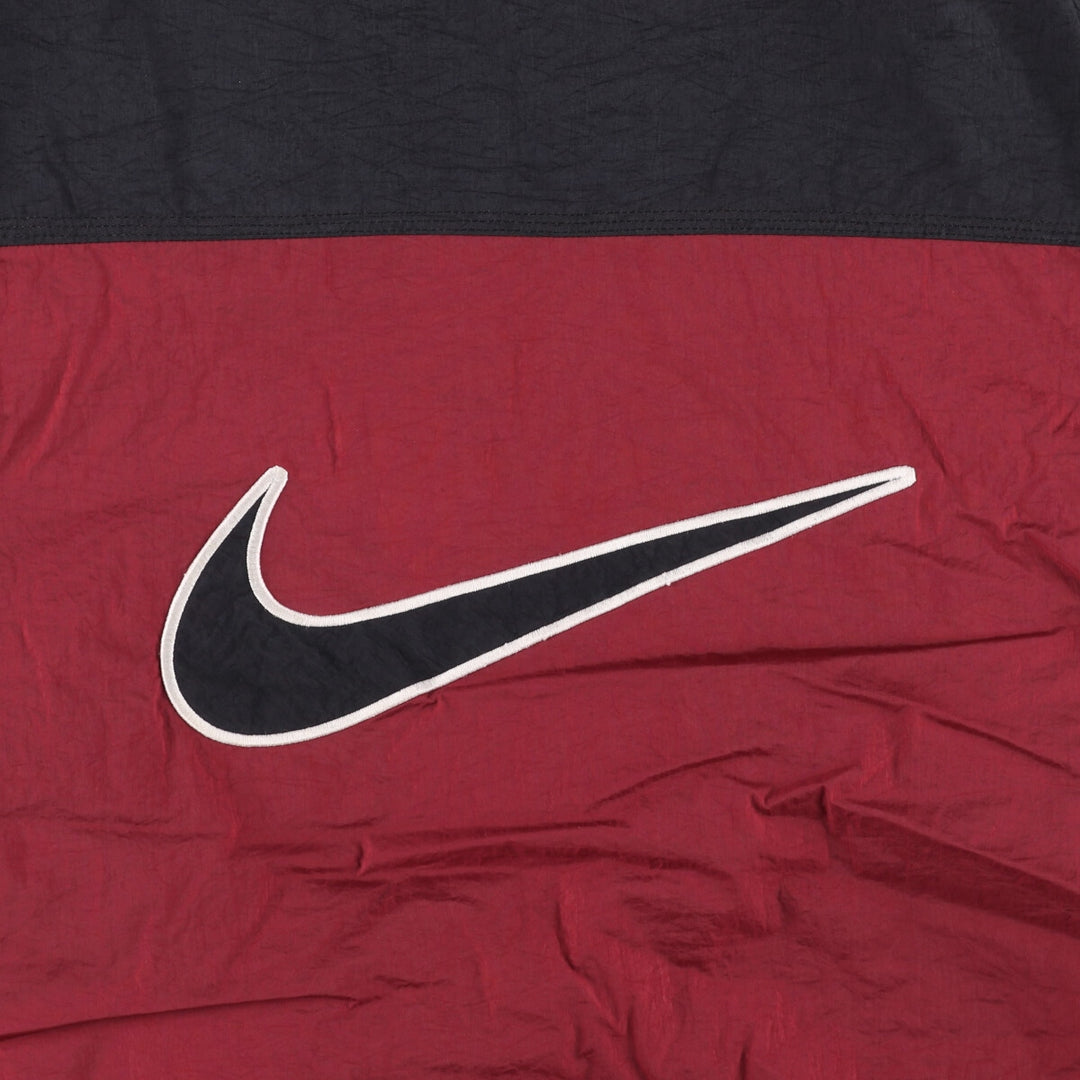 Vintage 90'S Nike padded anorak parka with back logo, men's size XL Nylon red type Vintage Second Hand