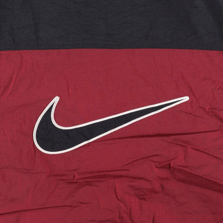 Vintage 90'S Nike padded anorak parka with back logo, men's size XL Nylon red type Vintage Second Hand