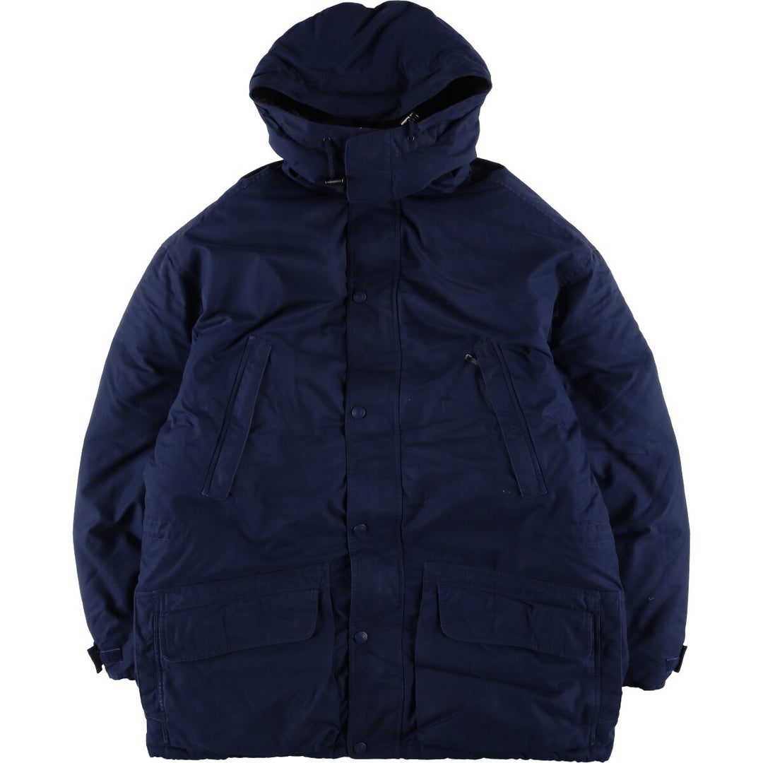 Eddie Bauer Goose Down Parka, Men's Size L polyester navy blue type Vintage Second Hand