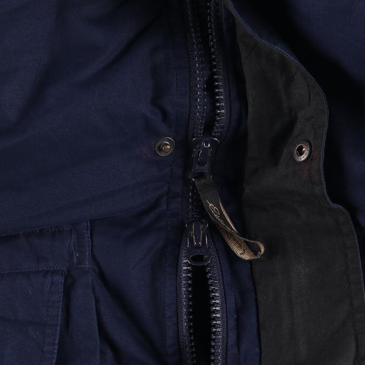Eddie Bauer Goose Down Parka, Men's Size L polyester navy blue type Vintage Second Hand