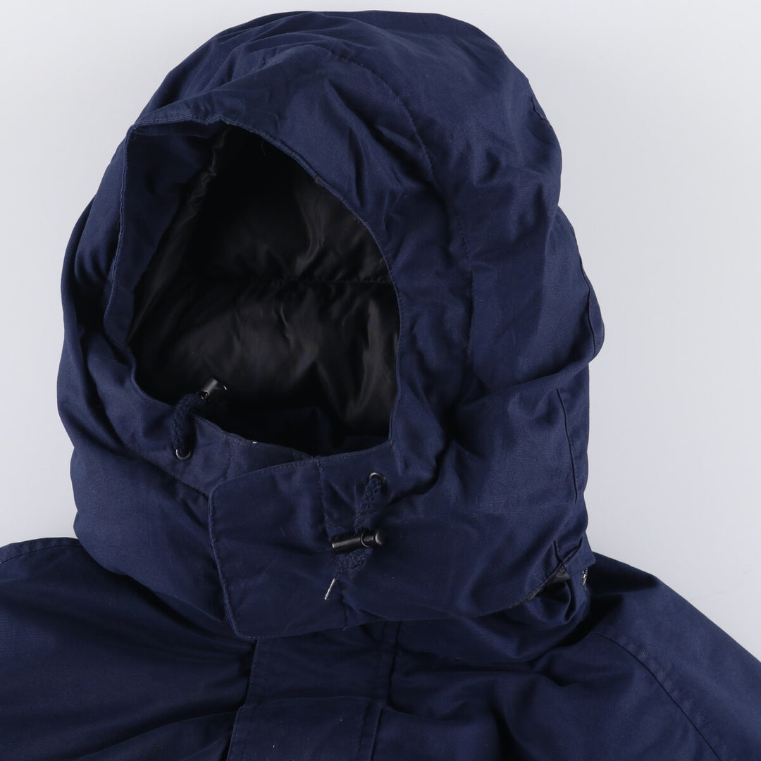 Eddie Bauer Goose Down Parka, Men's Size L polyester navy blue type Vintage Second Hand