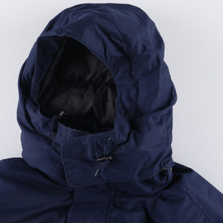 Eddie Bauer Goose Down Parka, Men's Size L polyester navy blue type Vintage Second Hand