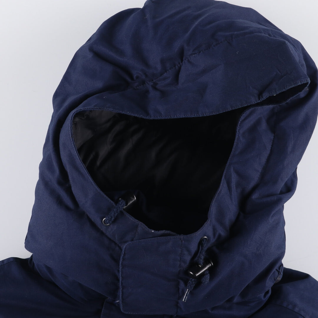Eddie Bauer Goose Down Parka, Men's Size L polyester navy blue type Vintage Second Hand