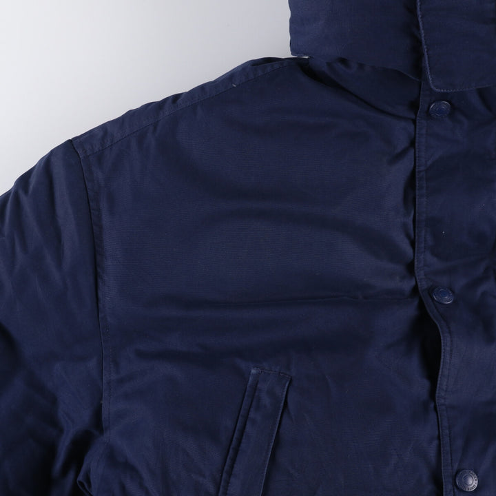 Eddie Bauer Goose Down Parka, Men's Size L polyester navy blue type Vintage Second Hand