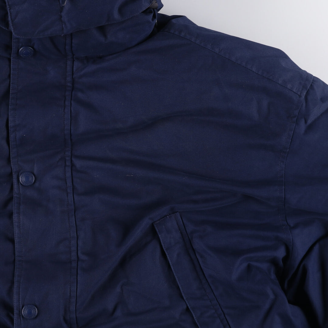 Eddie Bauer Goose Down Parka, Men's Size L polyester navy blue type Vintage Second Hand