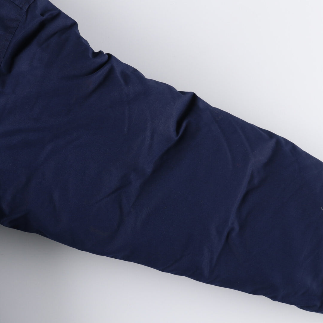 Eddie Bauer Goose Down Parka, Men's Size L polyester navy blue type Vintage Second Hand