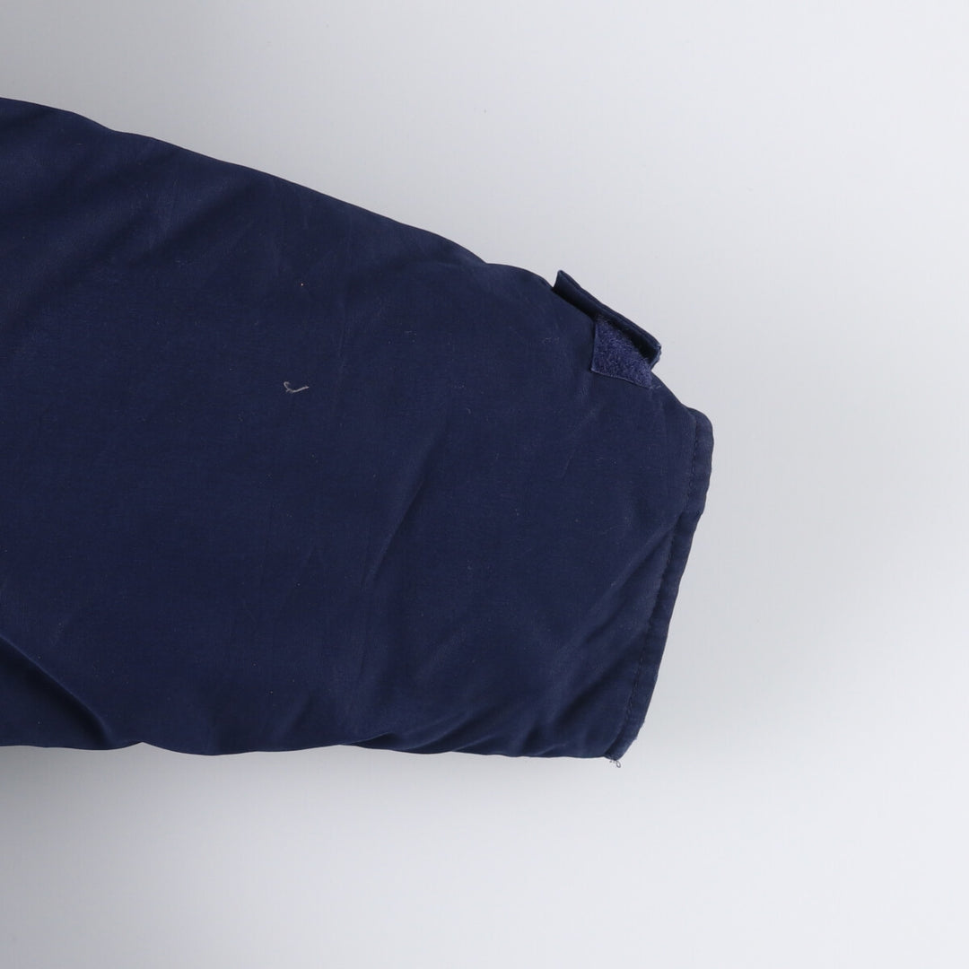 Eddie Bauer Goose Down Parka, Men's Size L polyester navy blue type Vintage Second Hand