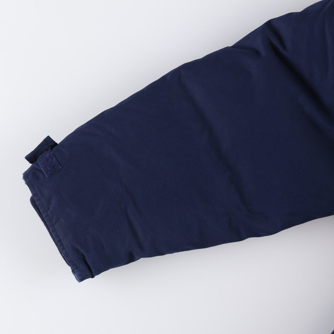 Eddie Bauer Goose Down Parka, Men's Size L polyester navy blue type Vintage Second Hand