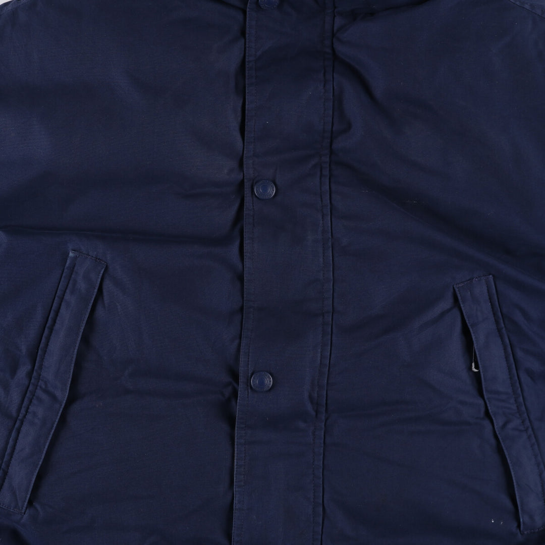 Eddie Bauer Goose Down Parka, Men's Size L polyester navy blue type Vintage Second Hand