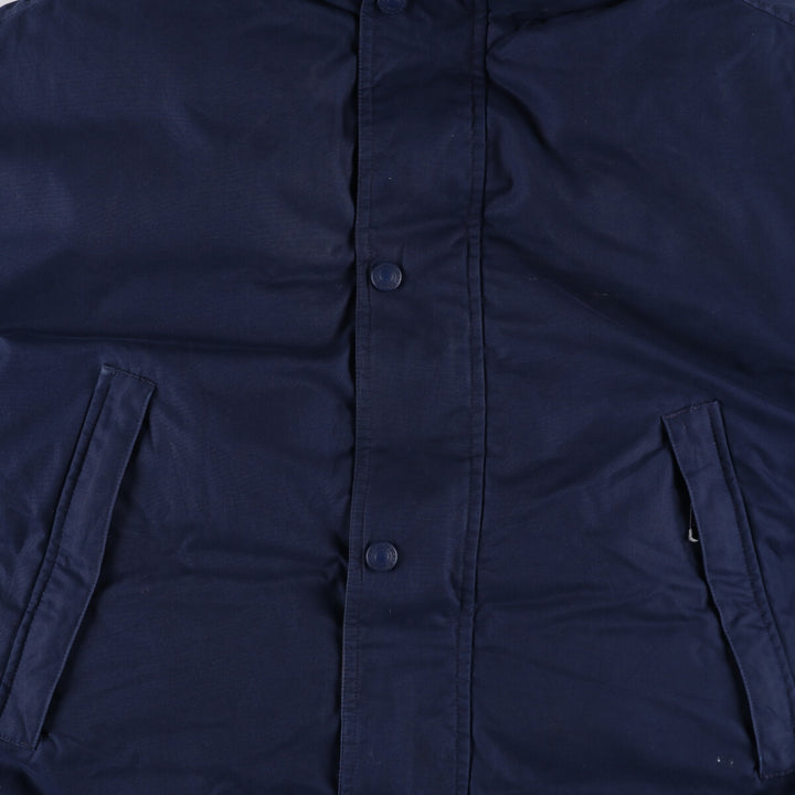 Eddie Bauer Goose Down Parka, Men's Size L polyester navy blue type Vintage Second Hand